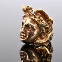 14K Gold, Diamond & Sapphire Medusa Head Estate Ring - Sold for $1,088 on 11-09-2023 (Lot 1102).jpg